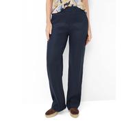 Boyfriend-Hose RAPHAELA BY BRAX "Style PAM FLARED", Damen, Gr. 42, Normalgrößen, navy, Web, 61% Leinen, 18% Viskose, 18% Baumwolle, 3% Elasthan, Hosen (12495937-42) navy