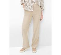 Boyfriend-Hose RAPHAELA BY BRAX "Style PAM FLARED", Damen, Gr. 46, Normalgrößen, beige, Web, 61% Leinen, 18% Viskose, 18% Baumwolle, 3% Elasthan, Hosen (87659163-46) beige
