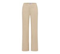 Boyfriend-Hose RAPHAELA BY BRAX "Style PAM FLARED", Damen, Gr. 48K (24), Kurzgrößen, beige, Web, 61% Leinen, 18% Viskose, 18% Baumwolle, 3% Elasthan, Hosen (35053710-24) beige