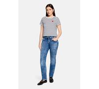 Boyfriend-Jeans CARTOON "Damen mit Nieten", Damen, Gr. 42, Normalgrößen, blau, Obermaterial: 99% Baumwolle, 1% Elasthan, lässig geschnitten, Jeans (85829505-42) blau
