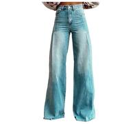 Boyfriend Jeans Damen High Waist,Jeanshosen Für Damen Stretch modische, hoch taillierte, lässige Jeanshose im 90er-Jahre-Stil mit Blumenmuster Stoffhose Damen Denimhosen Freizeithose Lang Trousers