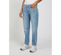 Boyfriend-Jeans GANG "94NADIA", Damen, Gr. 31, N-Gr, light fringy stripe, Denim/Jeans, Obermaterial: 90% Baumwolle, 8% Polyester, 2% Elasthan, Jeans, mit seitlichen Fransenstreifen (47330043-31) light