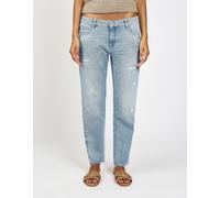 Boyfriend-Jeans GANG "94NADIA", Damen, Gr. 34, N-Gr, light blau repair, Denim/Jeans, Obermaterial: 98% Baumwolle, 2% Elasthan, bequem knöchelfrei, Jeans, 5-Pocket Style mit Reißverschluss und Knopf (4