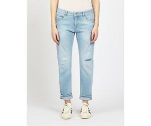 Boyfriend-Jeans GANG "GANG Jeans Boyfriend 94NADIA CROPPED", Damen, Gr. 27, blau (denim blau), Stoff, 92% Baumwolle, 2% Elasthan, 6% Polyester, Jeans (52437561-27) denim blau