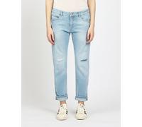 Boyfriend-Jeans GANG "GANG Jeans Boyfriend 94NADIA CROPPED", Damen, Gr. 31, blau (denim blau), Stoff, 92% Baumwolle, 2% Elasthan, 6% Polyester, Jeans (52437561-31) denim blau