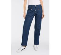 Boyfriend-Jeans HERRLICHER "Shyra Tap Denim", Damen, Gr. 30, N-Gr, blau (raw), Denim/Jeans, Obermaterial: 48% Baumwolle, 21% Polyester, 20% Viskose, 10% Acetat, 1% sonstige Fasern, Jeans Boyfriend-Jea