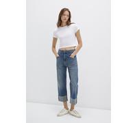 Boyfriend-Jeans MAVI "ANYA", Damen, Gr. 32, schwarz brushed denim, 99% Baumwolle, 1% Elasthan, gerade normal, Jeans, Baggy Jeans (71502205-32) schwarz brushed denim