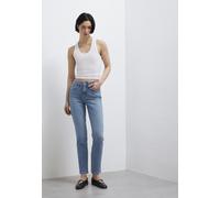 Boyfriend-Jeans MAVI "CINDY", Damen, Gr. 31, Länge 31, blau (mid indigo denim), 50% Bio Baumwolle, 49% Baumwolle, 1% Elastan, normal normal, Jeans, Mom Jeans (36560664-31) mid indigo denim