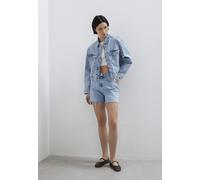 Boyfriend-Jeans MAVI "MILLIE", Damen, Gr. 27, blau (lt blau denim), 99% Baumwolle, 1% Elasthan, gerade normal, Jeans, Relaxed Denim Shorts (78672312-27) lt blau denim