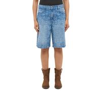 Boyfriend-Jeans MUSTANG "Damen Style Toyah Bermuda", Damen, Gr. 28, blau (581 mittelblau), Denim/Jeans, 100% Baumwolle, geblümt, lässig geschnitten, Jeans (45935001-28) 581 mittelblau