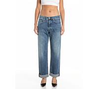 Relax-fit-Jeans REPLAY "Replay AUBRY", Damen, Gr. 29/30, Länge 30, blau (medium blau), 73% Baumwolle, 26% Lyocell, 1% Elasthan, unifarben, Jeans (55317515-29) medium blau