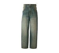 Boyfriend-Jeans URBAN CLASSICS "Urban Classics Super Baggy Jeans", Herren, Gr. 32, Normalgrößen, grün (mid blau dirty washed), 100% Baumwolle, unifarben, Jeans (72011802-32) mid blau dirty washed