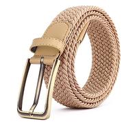 BOZEVON Elastischer Geflochtener Gürtel - Mehrfarbiger Elastischer Gürtel Flechtgürtel Stretchgürtel Business Lässiger Gürtel Breit 3,5 cm für Unisex-Herren und Damen