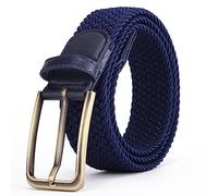 BOZEVON Elastischer Geflochtener Gürtel - Mehrfarbiger Elastischer Gürtel Flechtgürtel Stretchgürtel Business Lässiger Gürtel Breit 3,5 cm für Unisex-Herren und Damen