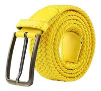 BOZEVON Elastischer Geflochtener Gürtel - Mehrfarbiger Elastischer Gürtel Flechtgürtel Stretchgürtel Business Lässiger Gürtel Breit 3,5 cm für Unisex-Herren und Damen