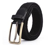 BOZEVON Elastischer Geflochtener Gürtel - Mehrfarbiger Elastischer Gürtel Flechtgürtel Stretchgürtel Business Lässiger Gürtel Breit 3,5 cm für Unisex-Herren und Damen