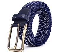 BOZEVON Elastischer Geflochtener Gürtel - Mehrfarbiger Elastischer Gürtel Flechtgürtel Stretchgürtel Business Lässiger Gürtel Breit 3,5 cm für Unisex-Herren und Damen