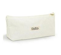 Boziee Federmäppchen Cord-Stoff Mäppchen Mädchen Stiftetasche Teenager Federtasche Pencil Case Schulmäppchen Stiftemappe für Schule | Büro (Beige)