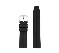 BPBZUTUMDZ 22 mm 24 mm Silikon-Armband, passend for Casio/Fit for CITIZEN/Fit for Seiko/Fit for Mido, universelles Gummi-Uhrenarmband verschiedener Marken, Schwarz/Blau(62 Black SK,24mm)