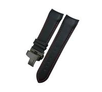 BPBZUTUMDZ 22mm 23mm 24mm Leder Armband Fit for Tissot 1853 Couturier T035 T035627 T035410 Schwarz Braun Uhr Armband werkzeuge(Black Red-Black,23mm)