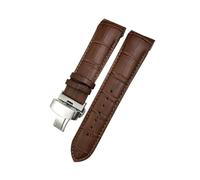BPBZUTUMDZ 22mm 23mm 24mm Leder Armband Fit for Tissot 1853 Couturier T035 T035627 T035410 Schwarz Braun Uhr Armband werkzeuge(Brown-Silver,23mm)