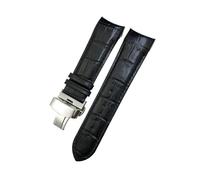 BPBZUTUMDZ 22mm 23mm 24mm Leder Armband Fit for Tissot 1853 Couturier T035 T035627 T035410 Schwarz Braun Uhr Armband werkzeuge(Black-Silver,23mm)