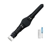 BPBZUTUMDZ Atmungsaktive, hautfreundliche Leder-Uhrenarmbänder, passend for Fossil Ch2564 Ch2565 Ch2891 Ch3051 Serie, Armband 22 mm(Black(LZ)-Steel-K8)