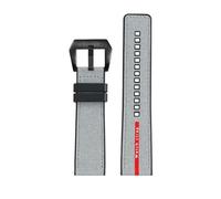 BPBZUTUMDZ Nylon Silikon Gummi Unterseite Uhrenarmband 22mm 24mm Blau Schwarz Grau Rot Linien Herren Armband Passend for Panerai Submersible Luminor 1404(Gray-B pin,24mm)