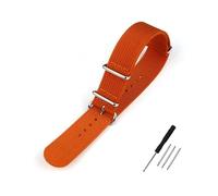 BQAXUREW EDVENA Geripptes Uhrenarmband 16 mm 20 mm 22 mm 18 mm 19 mm 24 mm Robuste Nylonbänder Retro-Uhrenarmband Geflochtene ballistische Stoffbänder(ORANGE,19mm)