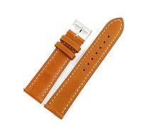 BQAXUREW EDVENA Ölwachs-Uhrenarmbänder Aus Echtem Leder, 16 Mm, 18 Mm, 19 Mm, 20 Mm, 21 Mm, 22 Mm, 24 Mm, Rindsleder-Uhrenarmbänder(Tan,23mm)