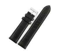 BQAXUREW EDVENA Ölwachs-Uhrenarmbänder Aus Echtem Leder, 16 Mm, 18 Mm, 19 Mm, 20 Mm, 21 Mm, 22 Mm, 24 Mm, Rindsleder-Uhrenarmbänder(Green,18mm)