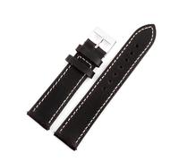 BQAXUREW EDVENA Ölwachs-Uhrenarmbänder Aus Echtem Leder, 16 Mm, 18 Mm, 19 Mm, 20 Mm, 21 Mm, 22 Mm, 24 Mm, Rindsleder-Uhrenarmbänder(Dark coffee,22mm)