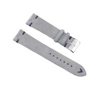 BQAXUREW EDVENA Retro-Wildleder-Uhrenarmband, 18 Mm, 20 Mm, 22 Mm, 24 Mm, Braunes Uhrenarmband, Edelstahl, Silberne Schnalle For Herren Und Damen, Uhrenersatz(Gray-black wire,20mm)