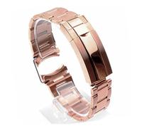 BQAXUREW EDVENA Uhrenarmband Aus 316L-Edelstahl, Kompatibel Mit Rolex SUBMARINER DAYTONA Herrenuhrenarmband, Metallarmband 20 21 Mm(Rose Gold,20mm NO logo)