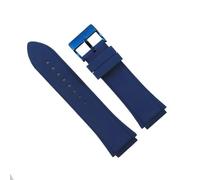 BQKTCBUAX Weiches Silikonarmband, passend Fit For Guess W0247G3 W0040G3 W0040G7, blaue Edelstahlschnalle, Sport, wasserdicht, 22 mm, Herren-Uhrenarmband(Blue)