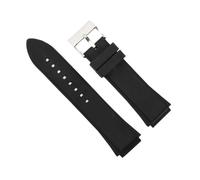 BQKTCBUAX Weiches Silikonarmband, passend Fit For Guess W0247G3 W0040G3 W0040G7, blaue Edelstahlschnalle, Sport, wasserdicht, 22 mm, Herren-Uhrenarmband(Black)