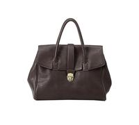 BQWXIEC Damen-Handtasche aus echtem Leder, Umhängetasche für Damen, Tragegriff Oben, Reisetasche, große Kapazität, Retro-Taschen (Coffee Large,one Size)