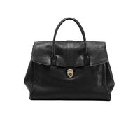 BQWXIEC Damen-Handtasche aus echtem Leder, Umhängetasche für Damen, Tragegriff Oben, Reisetasche, große Kapazität, Retro-Taschen (Black Extra Large,one Size)