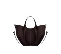 BQWXIEC Große Kapazität Tragetasche für Frauen Echtes Leder Vintage Handtasche Trendige Designer Schultertasche mit passender Clutch (Ebenholz klein)