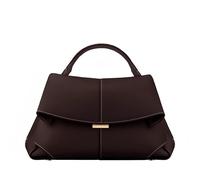 BQWXIEC Leder-Handtasche für Damen, Hobo-Tasche, echtes Leder, luxuriöse Designer-Umhängetasche, Ebenholz, Einheitsgröße