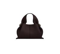 BQWXIEC Lederhandtasche mit Wolken-Silhouette, Leder-Knödel-Clutch, Retro-Umhängetasche, lässige Knödel-Hobo-Tasche (Ebony,Medium)