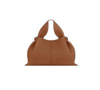 BQWXIEC Lederhandtasche mit Wolken-Silhouette, Leder-Knödel-Clutch, Retro-Umhängetasche, lässige Knödel-Hobo-Tasche (Brown,Large)