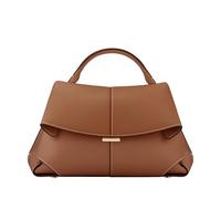 BQWXIEC Lederhandtasche, Umhängetasche für Damen, Hobo-Tasche, echtes Leder, Schultertasche, luxuriöse Designer-Umhängetasche (Brown,one Size)