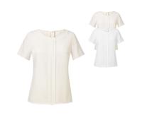 BR801 Brook Taverner Felina Bistro-Bluse Kurzarm für Damen Cream 14 (42)