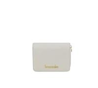 Braccialini Basic Kleines Portemonnaie aus Leder in Gold mit goldfarbiger Logoprägung.
