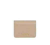 Braccialini Basic Kleines Portemonnaie aus Leder in Gold mit goldfarbiger Logoprägung.