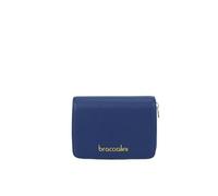 Braccialini Basic Kleines Portemonnaie aus Leder in Gold mit goldfarbiger Logoprägung.
