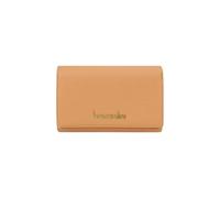 Braccialini Basic Mittelgroßes Continental-Portemonnaie aus Leder in Gold mit goldfarbiger Logoprägung.