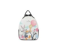 Braccialini Beth Lt Rucksack mit verstellbaren Schulterriemen für maximalen Komfort und Vielseitigkeit. Der Frontprint feiert das ikonische Looney-Tunes-Universum mit Bugs Bunny, Daffy Duck, Tweety