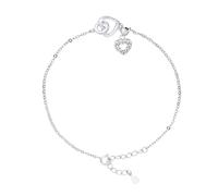 Bracelet CŒUR ET BRELOQUE Oxydes de Zirconium Argent 925 Einheitsgröße